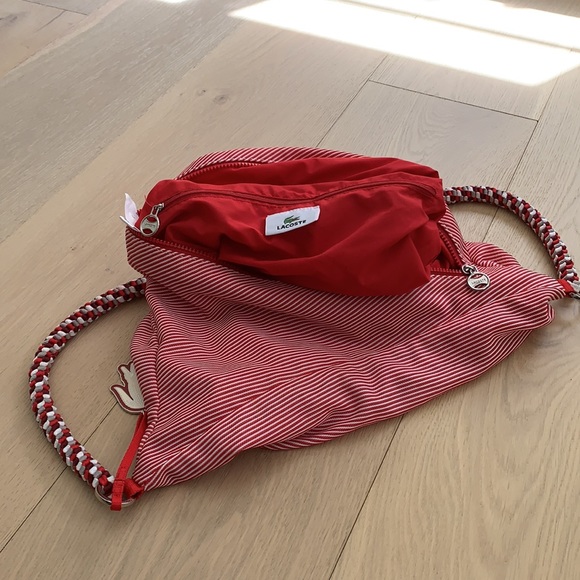 Lacoste Candy Cane Stripe Hobo Bag - Picture 11 of 14